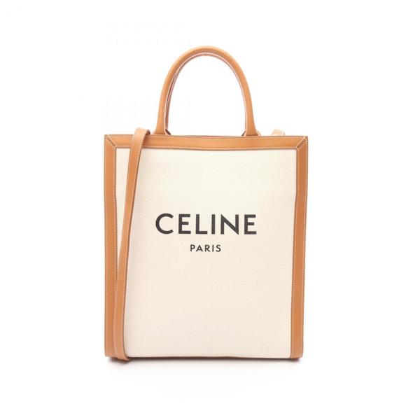 CELINE Brown Leather Tote Bag - Picture 1 of 9